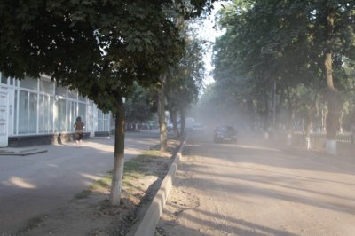 Пылевая буря в Никополе